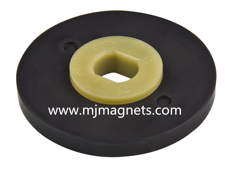 Plastic injection molded magnet for automotive